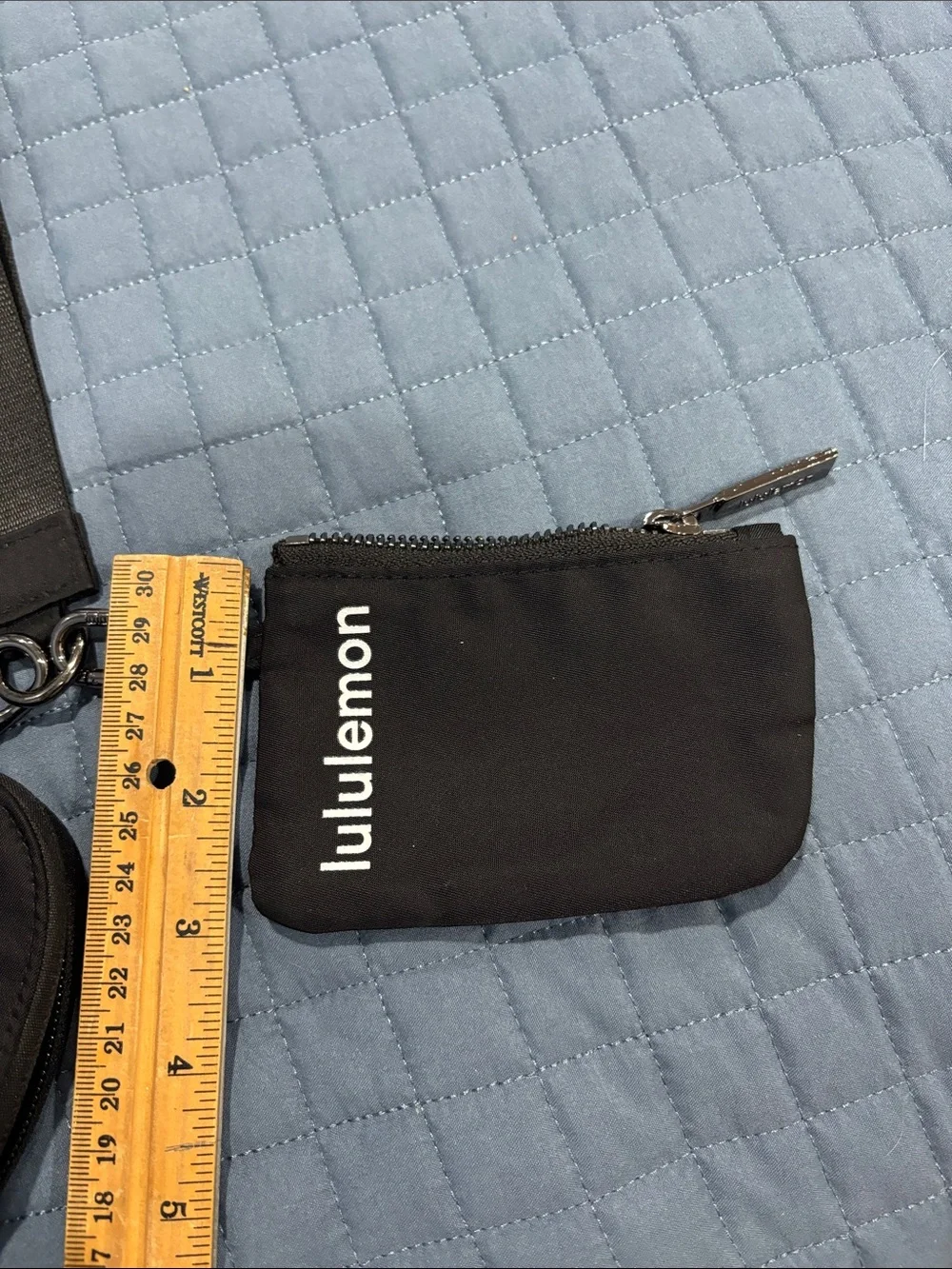 Woman’s “inspired” Black Dual Pouch Wrist Strap Bag